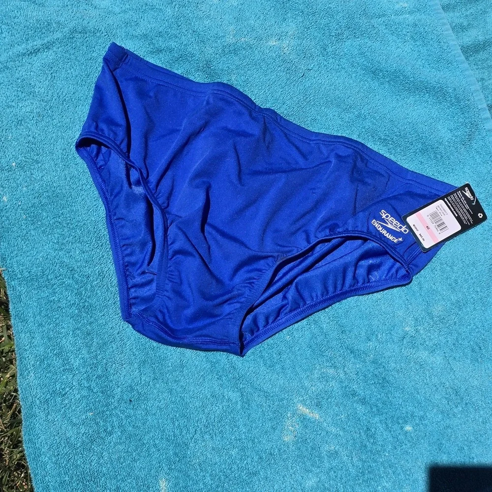 Speedo Men Royal blue Essential Endurance Swim Bikini Brief Swimwear Size 40 NWT